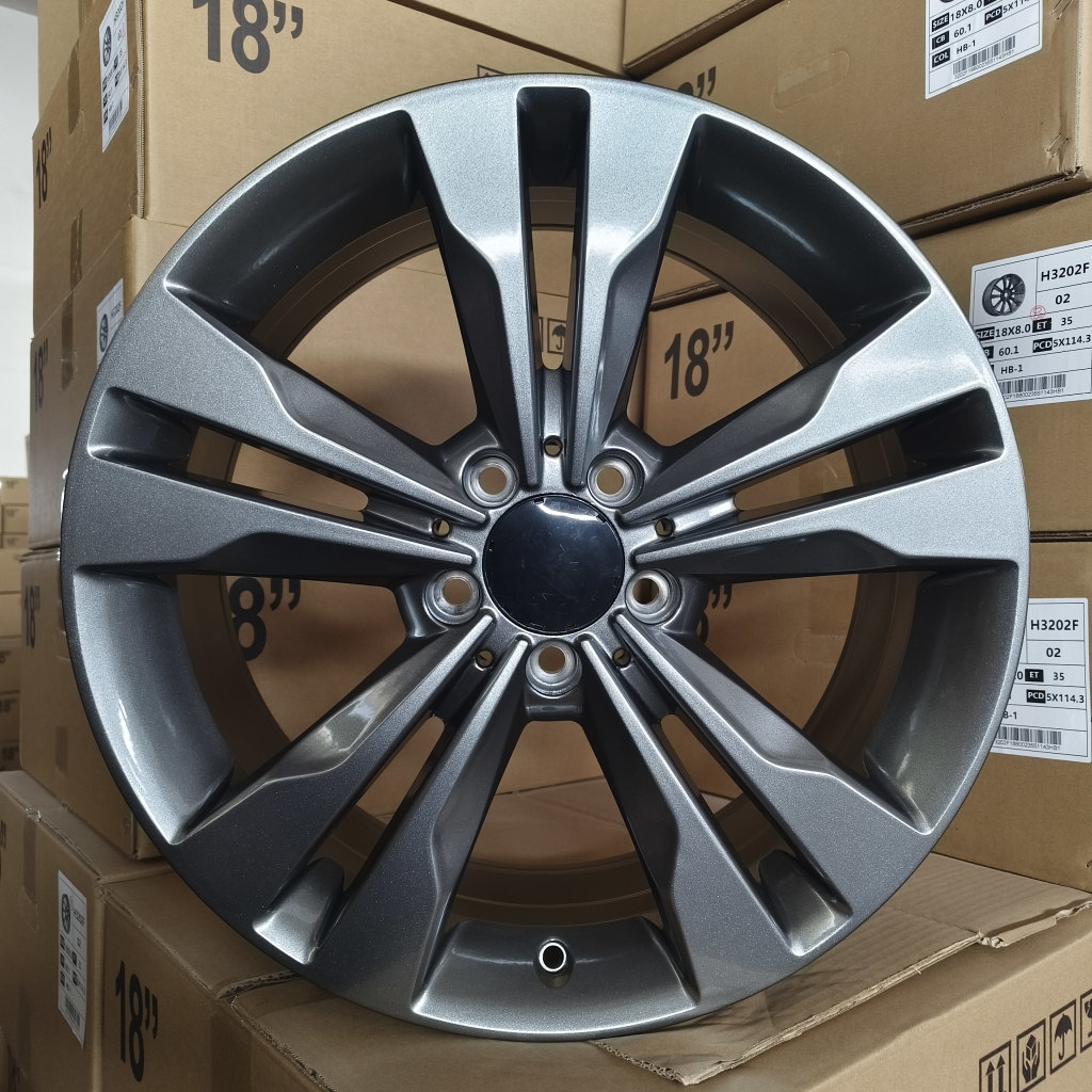 18X7.5 5X112 ET52 66.5 GRAY MERCEDES_3297