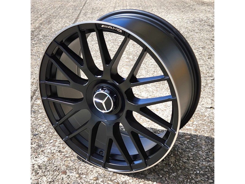19X8.5 5X112 ET36 66.56 MATT_BLACK MACHINED_LIP MERCEDES XF217