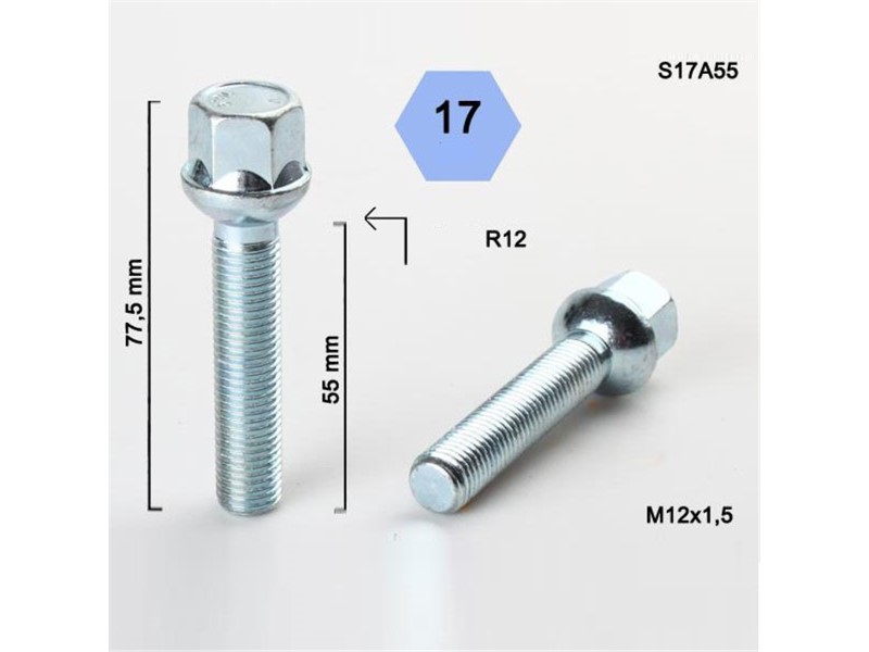 VIJAK 12X1.5X55GL17 KUGLIČNI
