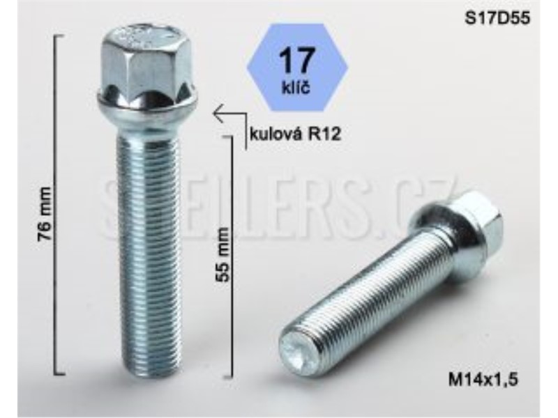 VIJAK 14X1.5X55GL17 KUGLIČNI